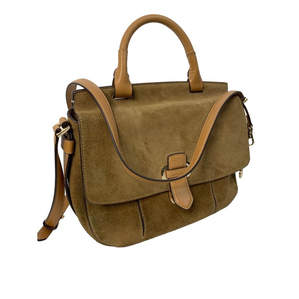 Rare Michael Kors Romy Suede Satchel Messenger Bag Crossbody EUC 7279 $378